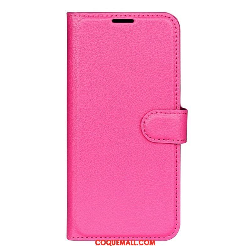 Housse Sony Xperia 10 IV Simili Cuir Litchi Classique