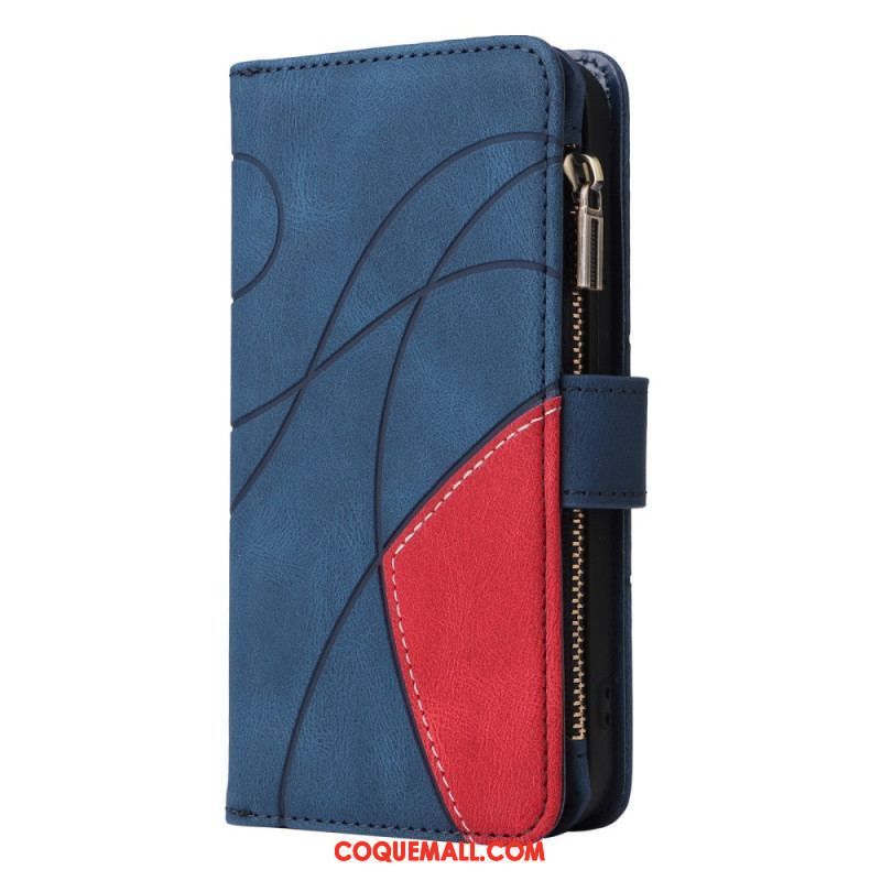 Housse Sony Xperia 5 IV Bicolore avec Porte-Monnaie