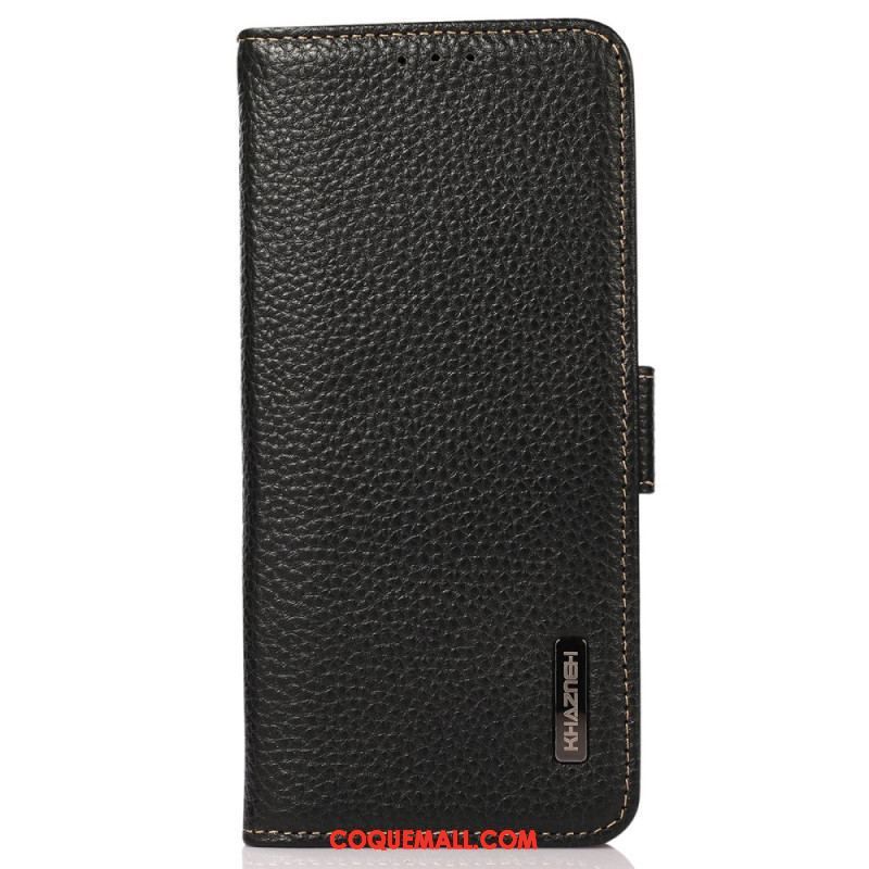 Housse Sony Xperia 5 IV Cuir Litchi KHAZNEH RFID