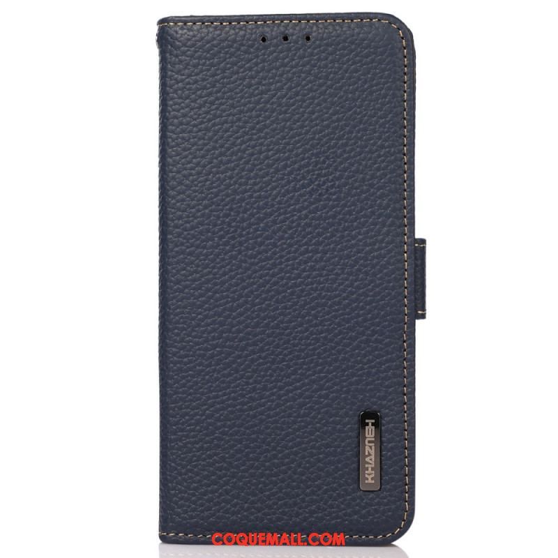 Housse Sony Xperia 5 IV Cuir Litchi KHAZNEH RFID