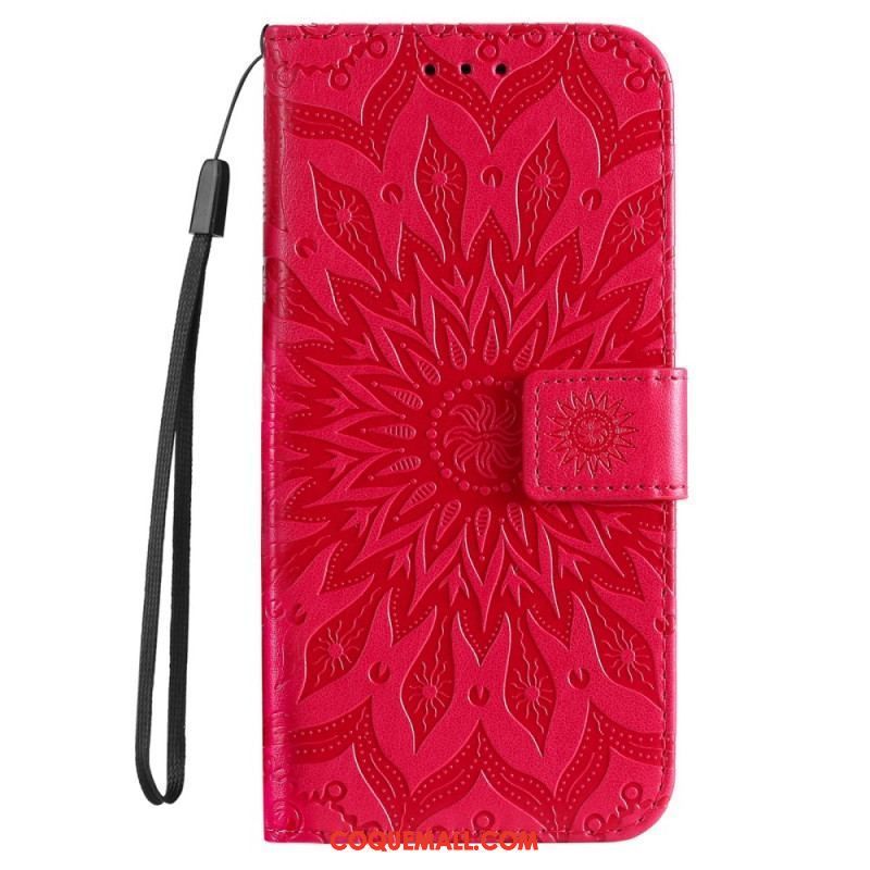 Housse Sony Xperia 5 IV Mandala Soleil avec Lanière