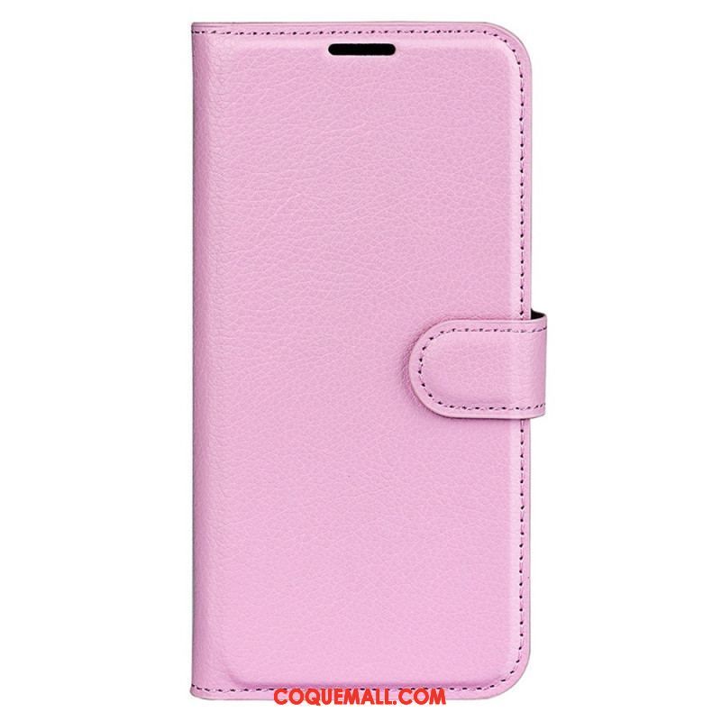 Housse Sony Xperia 5 IV Simili Cuir Litchi Classique