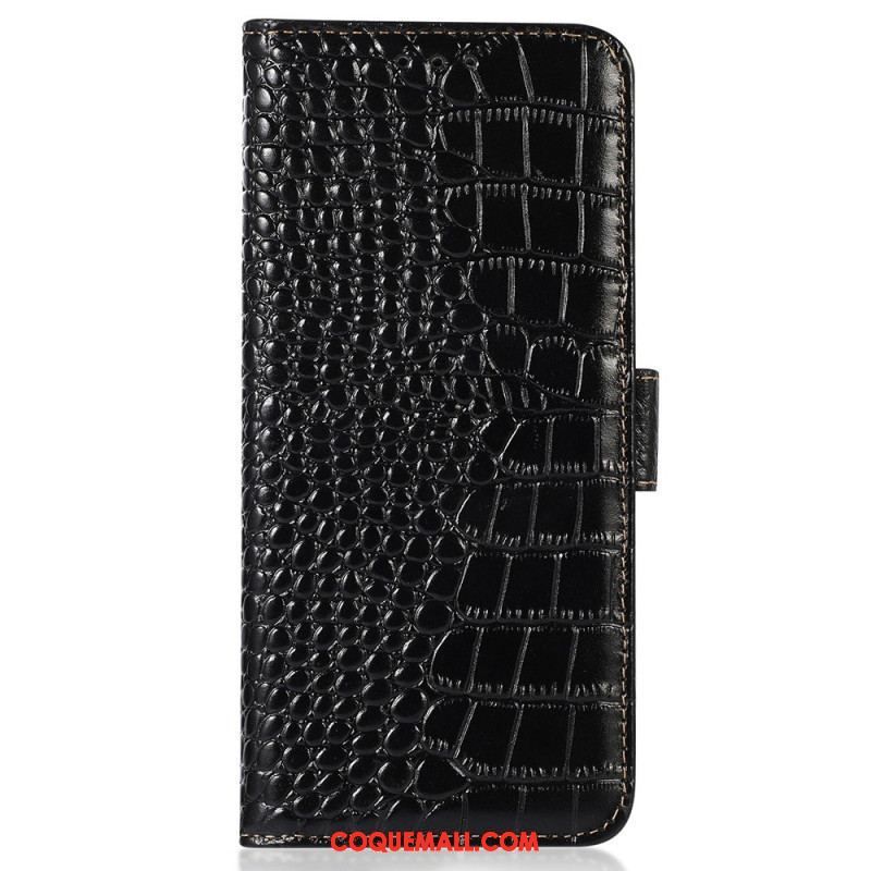 Housse Sony Xperia 5 IV Style Crocodile RFID