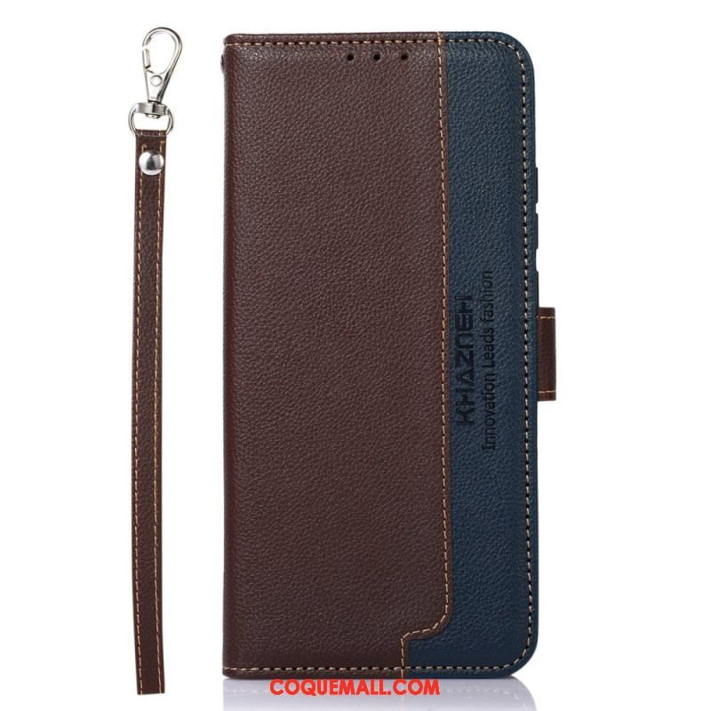 Housse Sony Xperia 5 IV Style Litchi RFID KHAZNEH