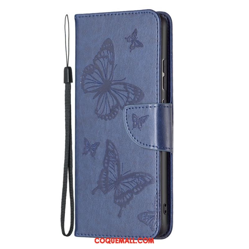 Housse  Xiaomi 12 / 12X / 12 X Papillons à Lanière