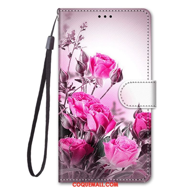 Housse Xiaomi 12 / 12X Florale à Lanière