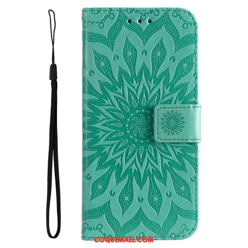 Housse Xiaomi 12 Lite Mandala Soleil avec Lanière