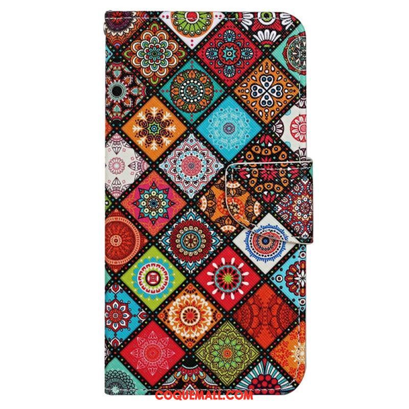 Housse Xiaomi 12T / 12T Pro Patchwork avec Lanière