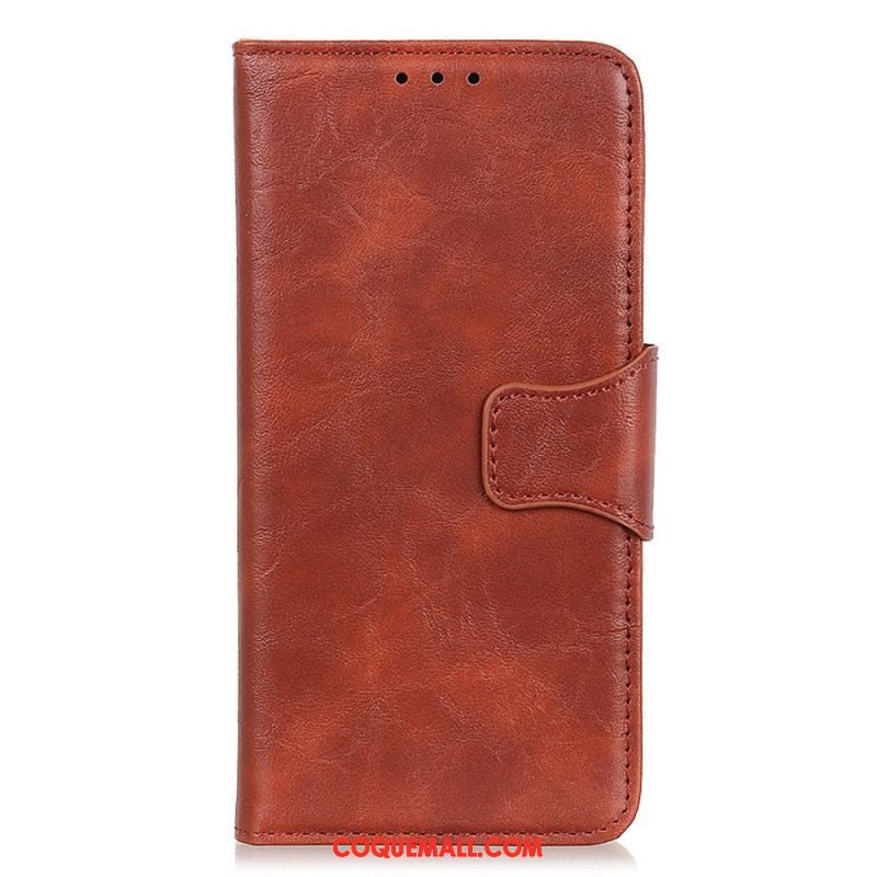 Housse Xiaomi 13 Cuir Fendu Fermoir Réversible