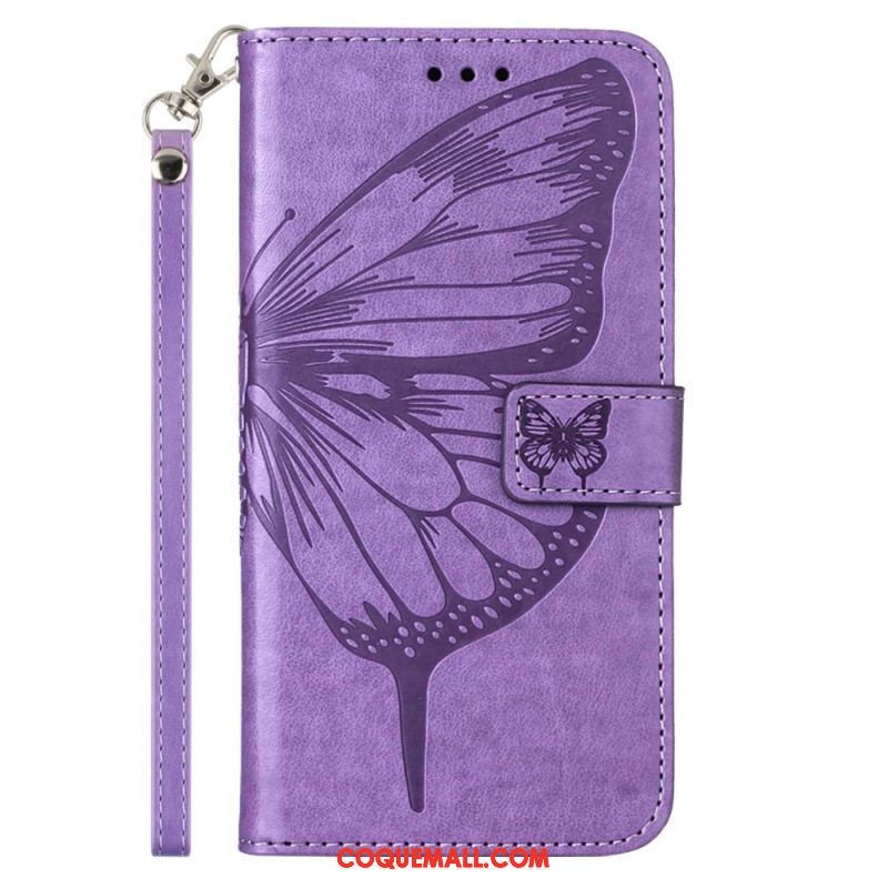 Housse Xiaomi 13 Lite Design Papillon avec Lanière