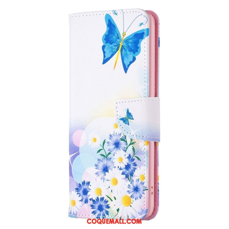 Housse Xiaomi 13 Lite Papillons Aquarelle