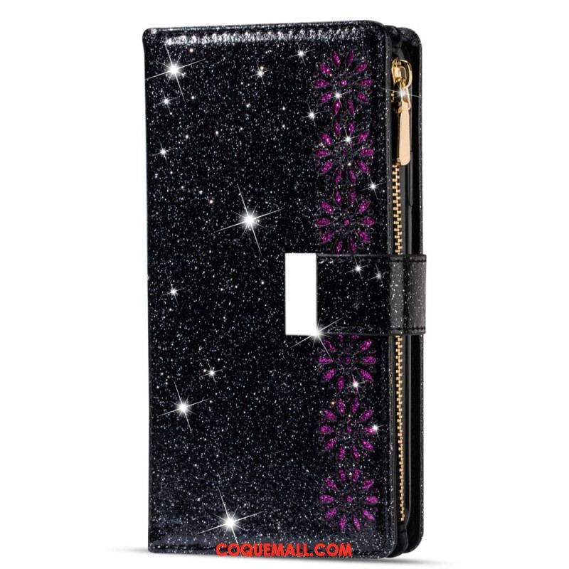 Housse Xiaomi 13 Paillettes Portefeuille Zip