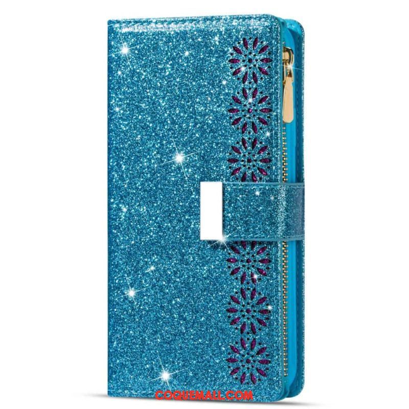 Housse Xiaomi 13 Paillettes Portefeuille Zip