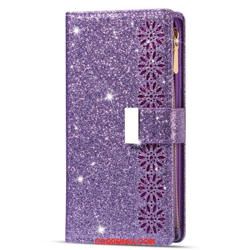 Housse Xiaomi 13 Paillettes Portefeuille Zip