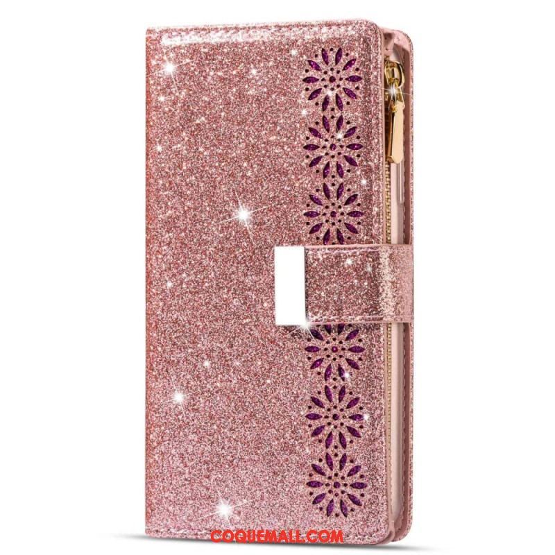 Housse Xiaomi 13 Paillettes Portefeuille Zip