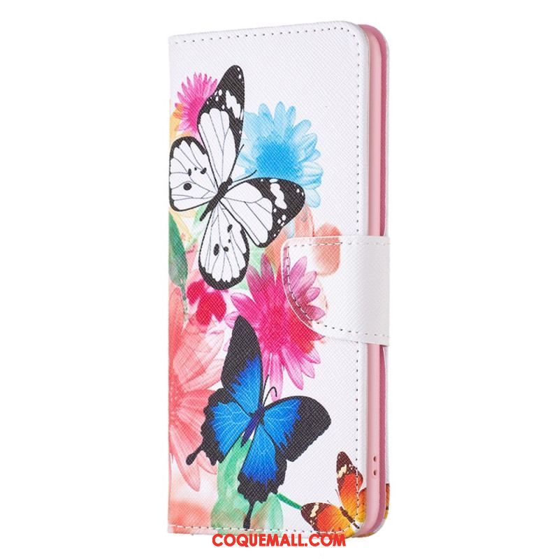 Housse Xiaomi 13 Papillons Aquarelle