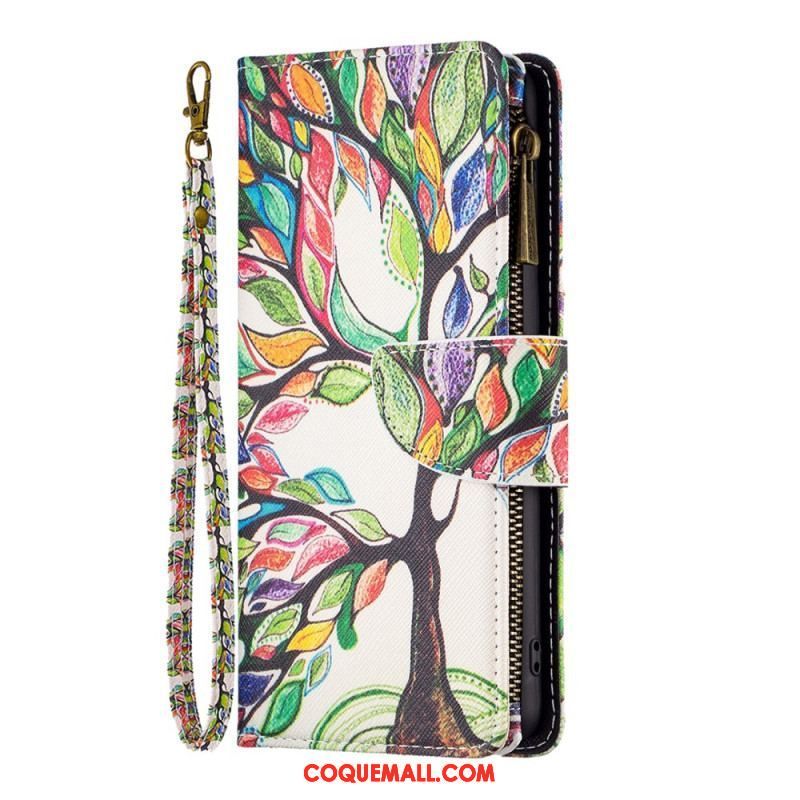 Housse Xiaomi 13 Poche Zippée Arbre