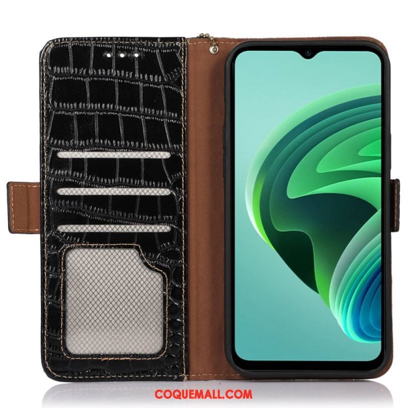 Housse Xiaomi Redmi A1 Style Crocodile RFID