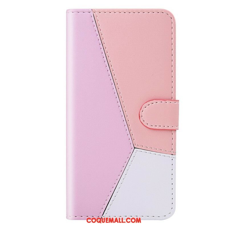 Housse Xiaomi Redmi Note 10/10S/Poco M5s Effet Cuir Tricolore