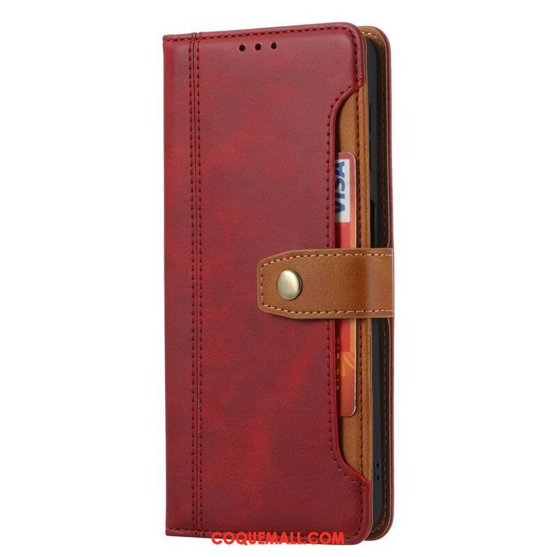 Housse Xiaomi Redmi Note 10/10S/Poco M5s Porte-Carte Frontal et Sangle