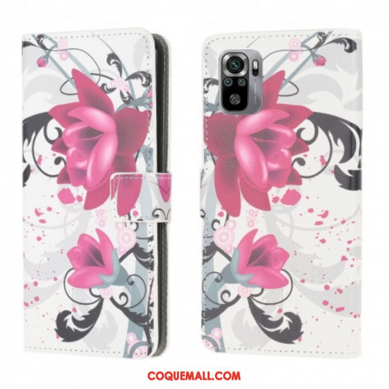 Housse Xiaomi Redmi Note 10/10S/ Poco M5s Tropical Flowers