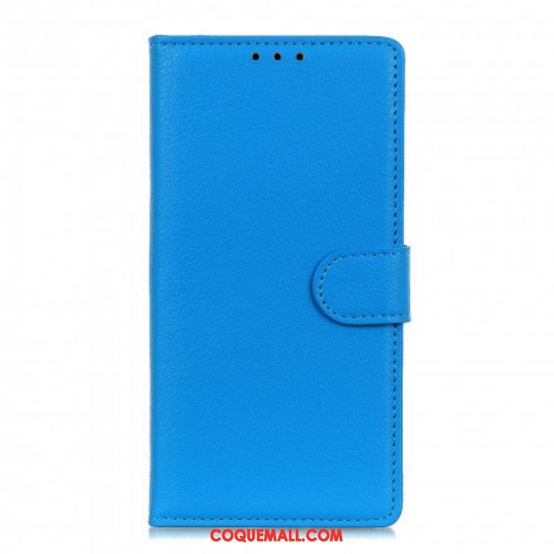 Housse Xiaomi Redmi Note 10 5G / Poco M3 Pro 5G Simili Cuir Litchi Traditionnel