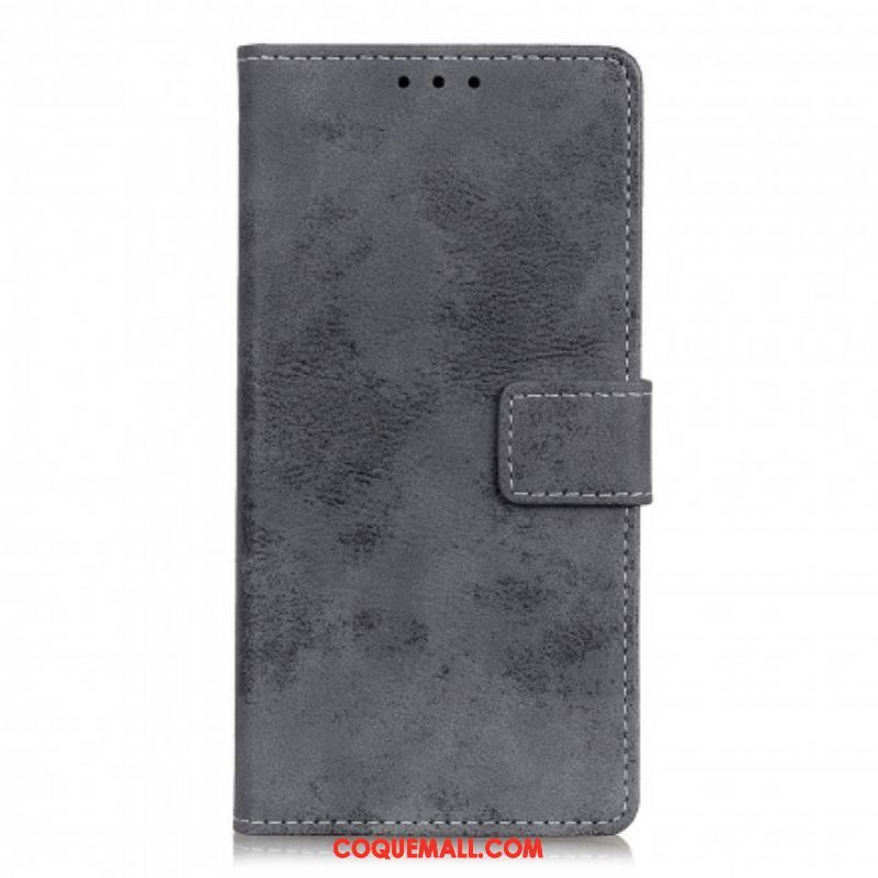 Housse Xiaomi Redmi Note 10 Pro Effet Cuir Vintage