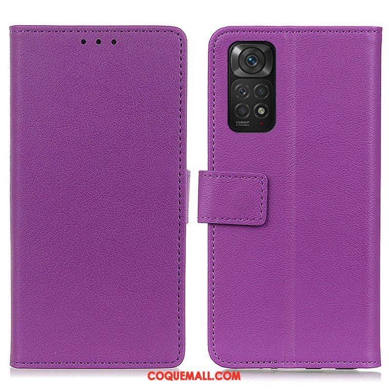 Housse Xiaomi Redmi Note 11 / 11s Simili Cuir Litchi Premium