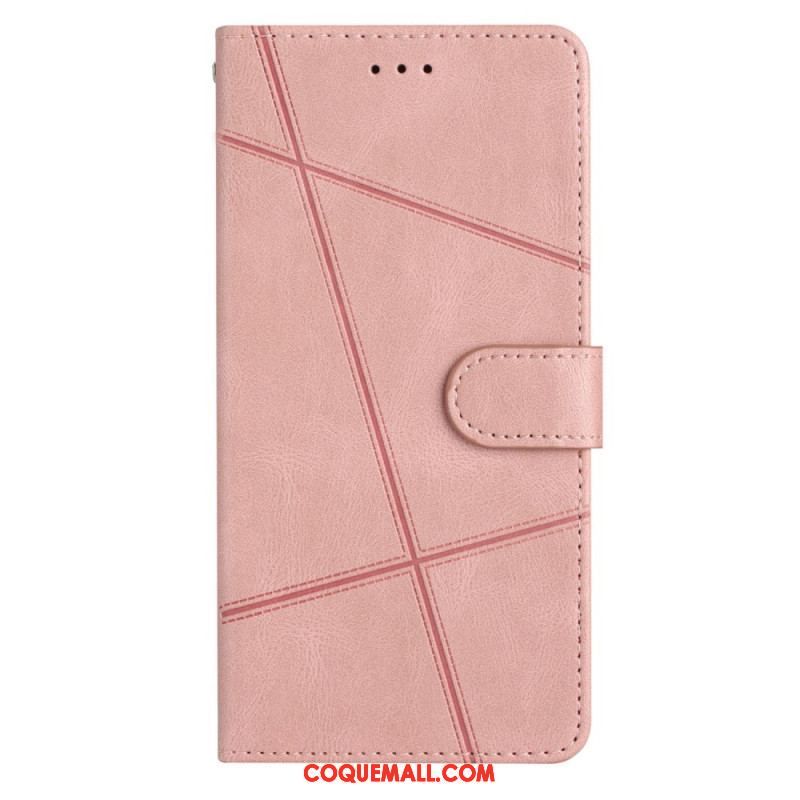 Housse Xiaomi Redmi Note 12 4G Géométrique à Lanière