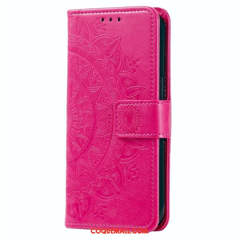 Housse Xiaomi Redmi Note 12 4G Mandala Soleil avec Lanière