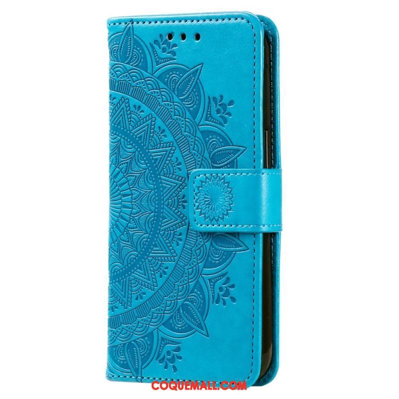 Housse Xiaomi Redmi Note 12 4G Mandala Soleil avec Lanière