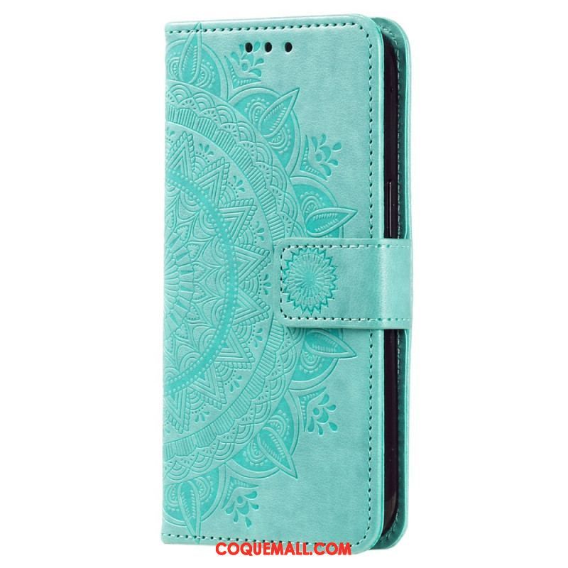 Housse Xiaomi Redmi Note 12 4G Mandala Soleil avec Lanière