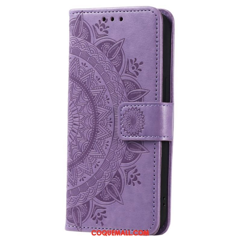 Housse Xiaomi Redmi Note 12 4G Mandala Soleil avec Lanière