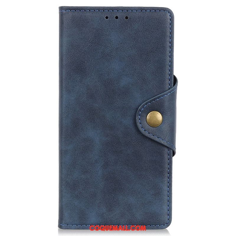 Housse Xiaomi Redmi Note 12 4G Simili Cuir Bouton Magnétique