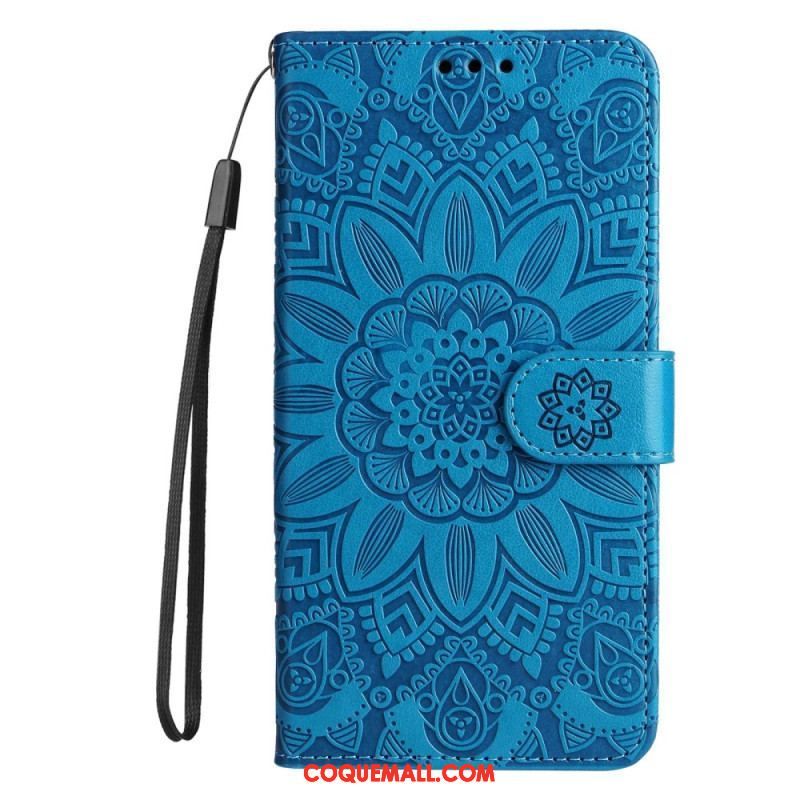 Housse Xiaomi Redmi Note 12/Poco X5 5G Déco Mandala à Lanière