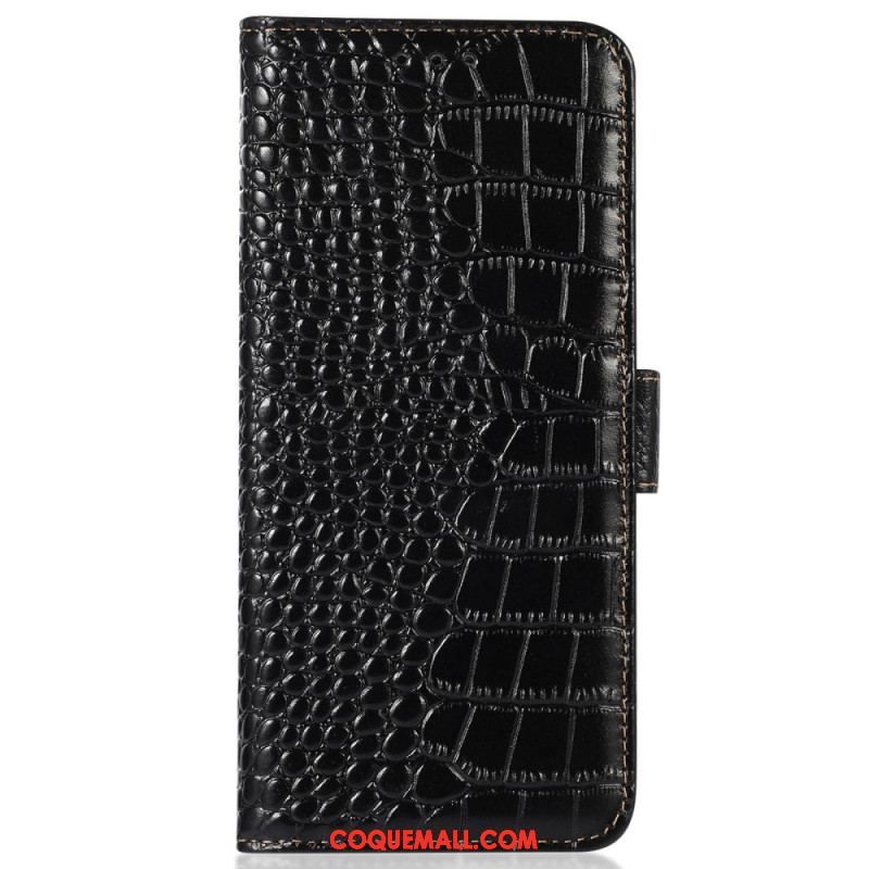 Housse Xiaomi Redmi Note 12/Poco X5 5G Style Crocodile RFID