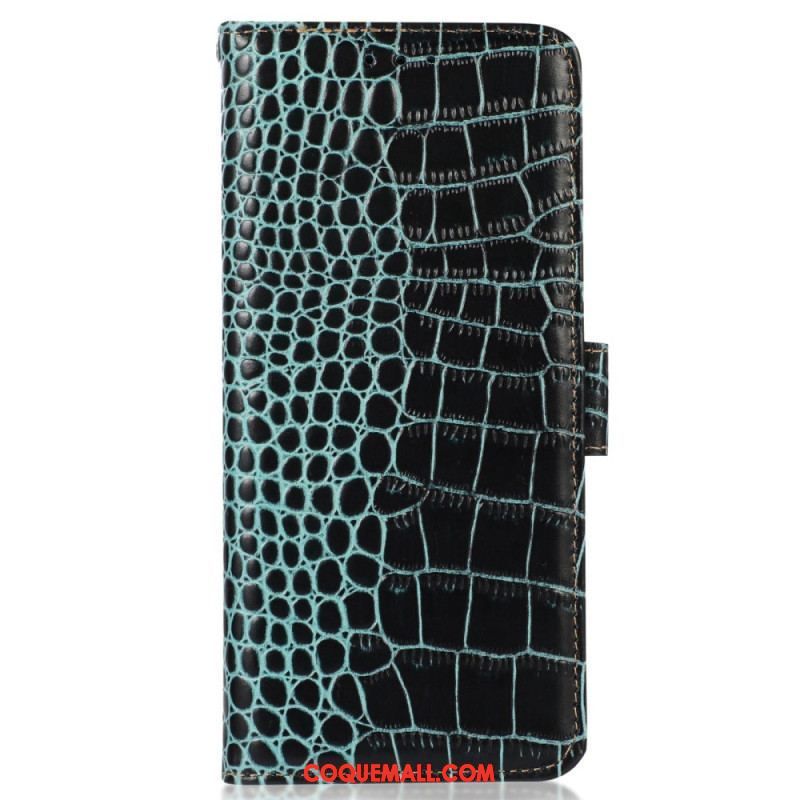 Housse Xiaomi Redmi Note 12/Poco X5 5G Style Crocodile RFID