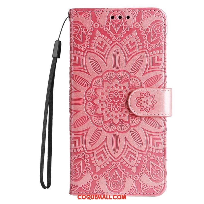 Housse Xiaomi Redmi Note 12 Pro Déco Mandala à Lanière