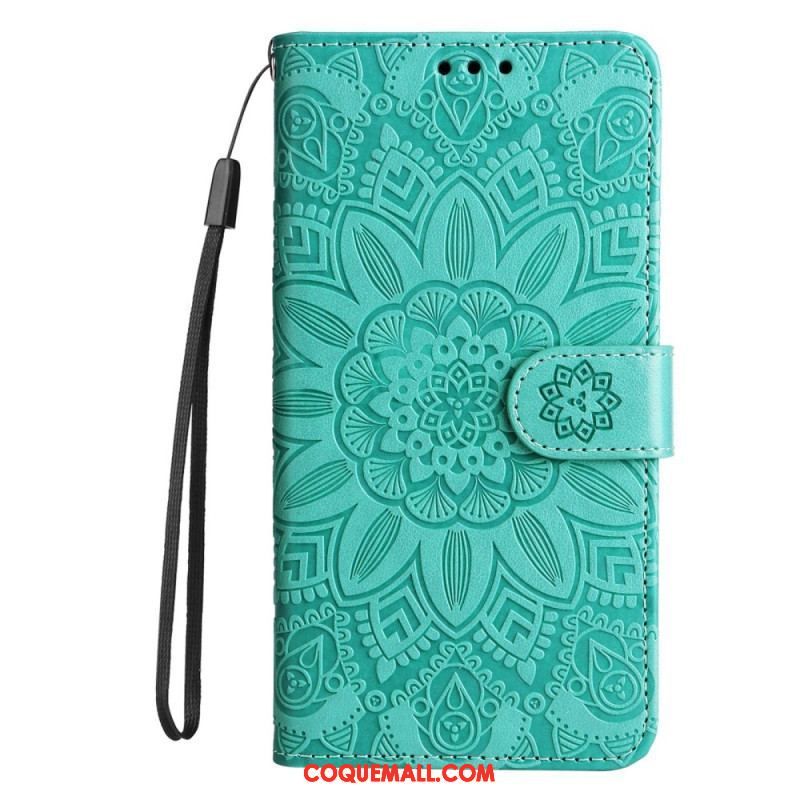 Housse Xiaomi Redmi Note 12 Pro Déco Mandala à Lanière