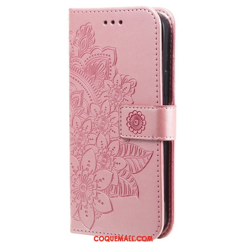 Housse Xiaomi Redmi Note 12 Pro Plus Fleur Mandala à Lanière