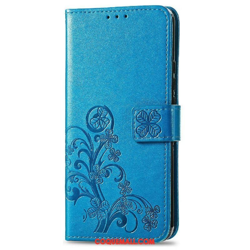 Housse iPhone 13 Mini Papillons et Fleurs à Lanière