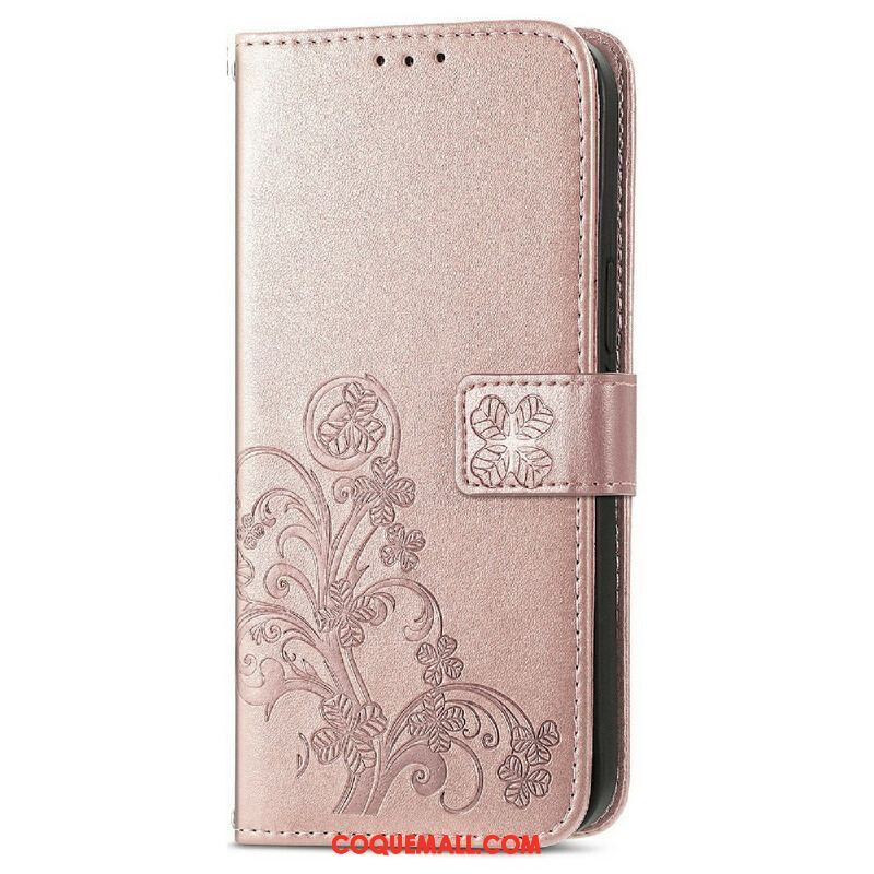 Housse iPhone 13 Mini Papillons et Fleurs à Lanière