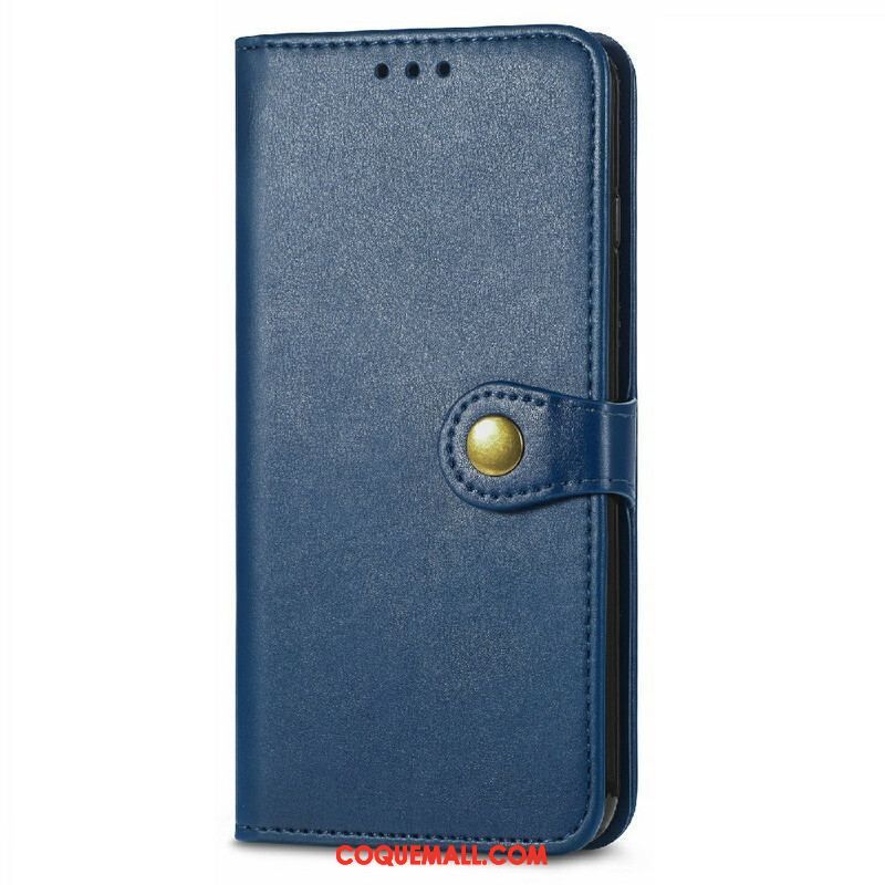 Housse iPhone 13 Mini Simili Cuir et Fermoir Vintage