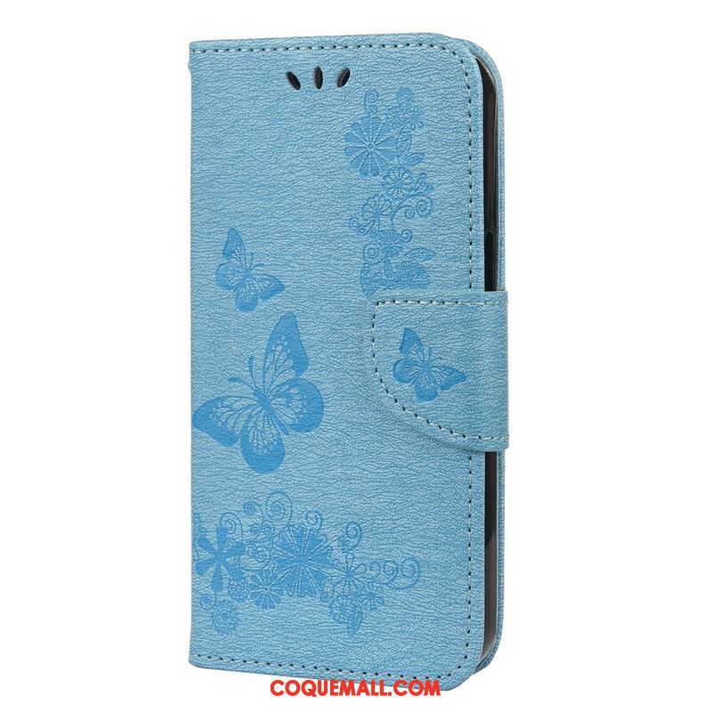 Housse iPhone 13 Mini Splendides Papillons à Lanière