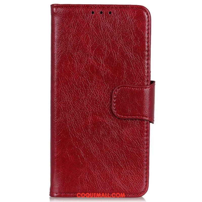 Housse iPhone 14 Pro Cuir Nappa Fendu