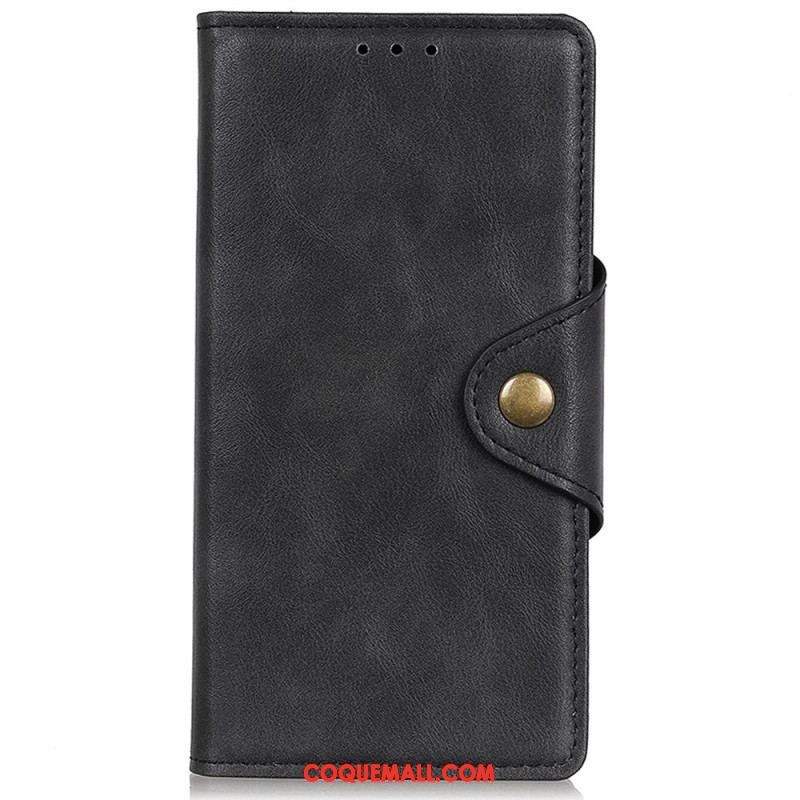Housse iPhone 14 Pro Max Fermoir Bouton Magnétique