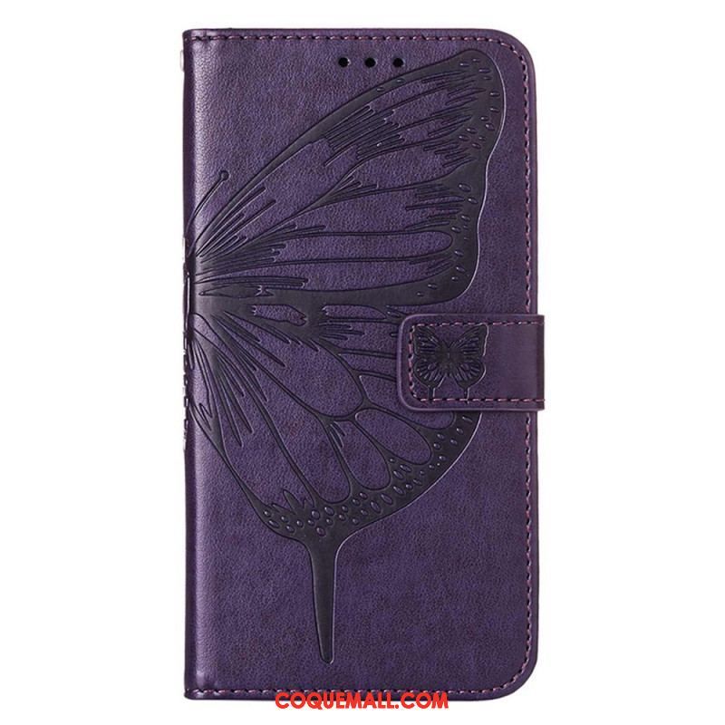 Housse iPhone 14 Pro Max Papillon Baroque à Lanière