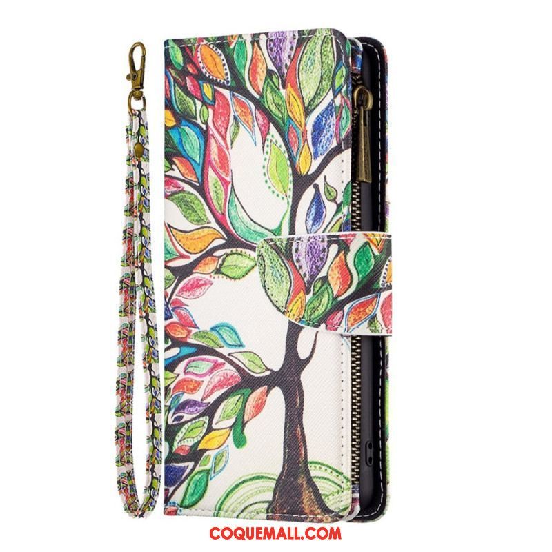 Housse iPhone 14 Pro Max Poche Zippée Arbre