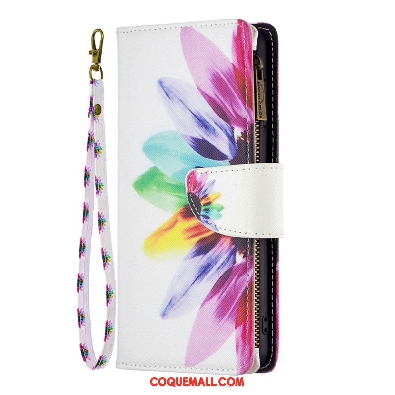 Housse iPhone 14 Pro Portefeuille Fleur