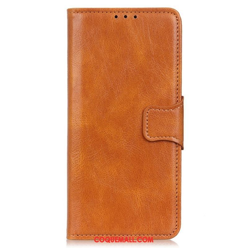 Housse iPhone 14 Pro Style Cuir Fermoir Réversible